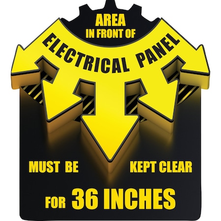 Brady Floor Sign, 17 in Height, 15.35 in Width, Anti-skid Laminated Vinyl 150165